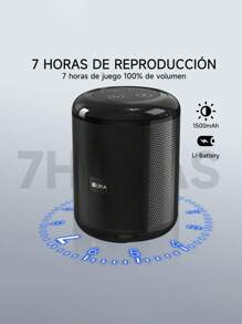 Mini Bocina Portátil Bluetooth 5.0 Radio Fm - Negro - Ver 3