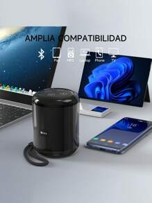 Mini Bocina Portátil Bluetooth 5.0 Radio Fm - Negro - Ver 5