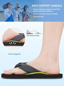 STQ Chanclas para Mujer Playa, cómodas Esterillas de Yoga Sandalias de Verano - Negro - Ver 4