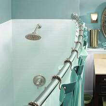 12pcs Rust-Resistant Stainless Steel Shower Curtain Hooks - Anti-Drop Double Hooks For Smooth Sliding & Balance - Silver - View 3