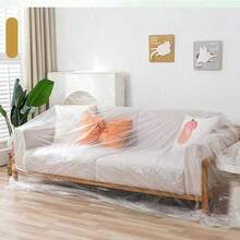 1捲家具防塵罩,沙發防塵罩,家具保護一次性塑膠膜,全面覆蓋防塵布,適用於家居裝修 - 無色 - 查看 4