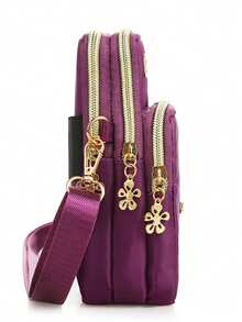 In bóng bay Điện thoại di động Cái túi Với Ngẫu nhiên Vị trí Túi đeo chéo Đối với phụ nữ 2023 Mới Hàn Quốc Phong cách Mini Giải trí Ví Điện thoại Với Cord Đối với Theo chiều dọc Đồng xu Túi đựng - Màu tím - Xem 7