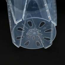 Clear Plastic Orchid Pots With Holes Transparent Flower Pot Succulents Plant - White - View 2