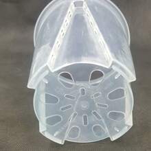 Clear Plastic Orchid Pots With Holes Transparent Flower Pot Succulents Plant - White - View 5