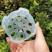 Clear Plastic Orchid Pots With Holes Transparent Flower Pot Succulents Plant - White - View 4