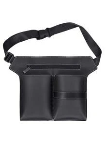 美髮剪刀包,適合美髮師、髮型師、附剪刀的腰包、小袋、收納 - 黑色 - 查看 7