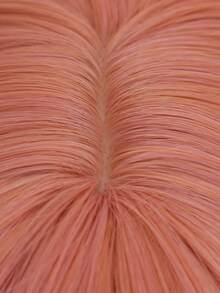 荷花根粉色短直齊瀏海假髮合成髮,可愛適合日常使用的時尚髮型 - 藕粉色 - 查看 6