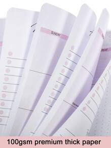 BUBU 2026 年月度计划/日历 - 2026 年 1 月至 2026 年 12 月的月度和周度计划，螺旋形计划笔记本，包含待办事项列表、目标、笔记、返校用品 - 粉色 - 查看 7