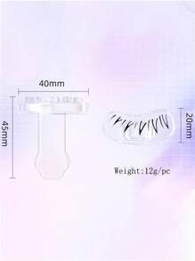 2 Miếng ( Bên trái Và Đúng ) Có thể tái sử dụng Silicone Thấp hơn Lông mi Con tem Niêm phong DIY Ảo thuật Creative Mỹ phẩm Hoà Công cụ Sai Thấp hơn Lông mi Phấn mắt Con tem - Trong sáng - Xem 7