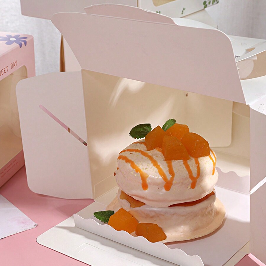 Starry Sky Cake Box 4inch Mousse Cake Handheld Portable Box, Home Cake