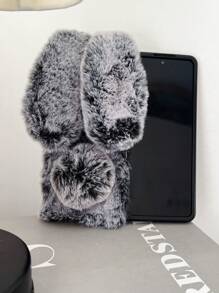 兔子設計抗摔手機殼，適用於三星Z Flip 5英寸 - 灰色 - 查看 1