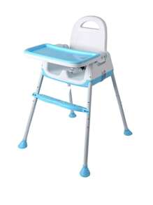 Silla Periquera Alta Para Bebe Ajustable 3 En 1 Reforzada - Azul - Ver 3