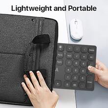 Teclado numérico inalámbrico Bluetooth dual JOMAA portátil y recargable para iPad/Laptop/Windows/iOS (240mAh) - Negro - Ver 3