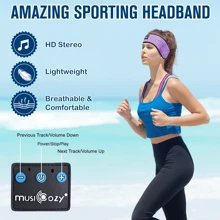 MUSICOZY Sleep Headphones Bluetooth 5.2 Headband, Sports Wireless Earphones Sweat Resistant Earbuds Sleeping Headphone with Ultra-Thin HD Stereo Speaker for Workout Running Cool Gadgets Unique Gifts - 紫羅蘭色 - 查看 2