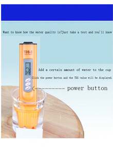 Tds-3水質測試筆,適用於直飲水,自來水監測,家用水檢測工具,1入灰色 - 灰色 - 查看 4