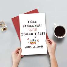 1 张有趣幽默的生日贺卡，适合姐妹、最好的朋友、姐妹贺卡、适合姐妹的圣诞贺卡、圣诞节 - 彩色 - 查看 5