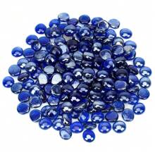 Onlyfire 10 lb Fire Glass Beads for Propane Fire Pit, Vase & Aquarium, 1/2'' Reflective Firepit Glass Rocks for Gas Fireplace and Fire Pit Table - Royal Cobalt Blue Luster - View 2