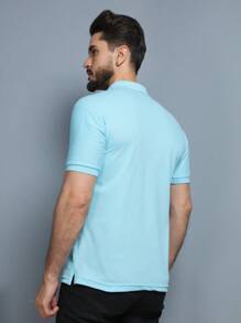 Men Polo Shirts - 淺藍色 - 查看 5
