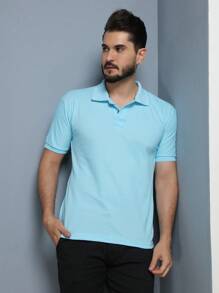 Men Polo Shirts - 淺藍色 - 查看 1