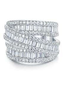 1pc Fashionable Simple Atmospheric Cubic Zirconia Ring, Suitable For All Occasions - White - View 18