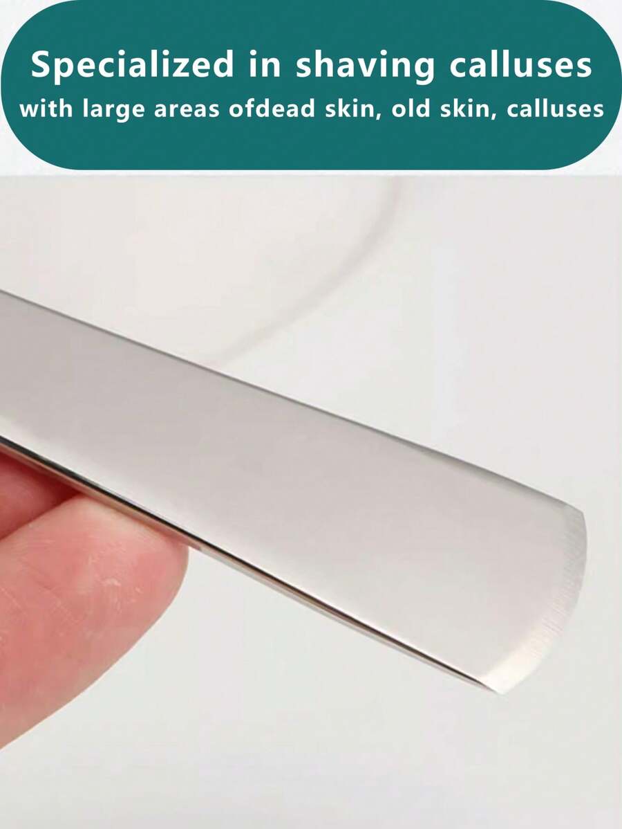 Stainless Steel Pedicure Scrapers Callus Knife Pedicure Scrubber Tools Foot File Dead Skin Remover Tools Pedicure Tool - Silver - View 1