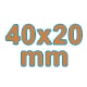 Transparent 40x20mm