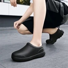 Men's Water Resistant Slip Resistant Shoes For Nurses And Chefs - Black - View 5