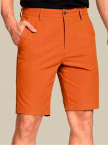 kit 3 Bermudas masculinas short sarja brim coloridas baratas - preta caramelo bege - Visão 2