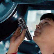 1pc Aluminum Alloy Multifunctional Zoomable Rechargeable High Light Led Flashlight For Outdoor Fishing, Night Running And Camping - Black - View 10