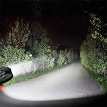 1pc Aluminum Alloy Multifunctional Zoomable Rechargeable High Light Led Flashlight For Outdoor Fishing, Night Running And Camping - Black - View 3