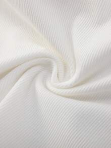 女款長袖合身 T 卹,方領羅紋腰帶,墊胸,適合疊穿