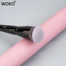 1pc Large Foundation Brush With Round Head, Professional Synthetic Hair Makeup Brush For Contouring,Foundation Brush,Concealer Brush,Blush Brush,Contour Brush,Blush Brush,Bronzer Brush,Powder Brush,Foundation Brush,Blush Brush - Black - View 7