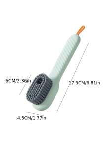 1pc Multifunctional Plus Fluid Shoe Brush, Home Soft Bristle Laundry Brush, Special Hurtless Shoe Brush - Army Green - View 4