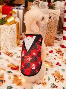 PETSIN 1 件聖誕寵物套裝服裝寵物背心 - 彩色 - 查看 6