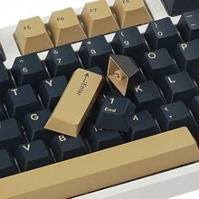 158 Keys Blue Samurai Keycap PBT Doubl Shot Cherry Profile Keycaps For ANIS/ISO Layout MX Switch Mechanical Keyboard - Blue Warrior - View 4