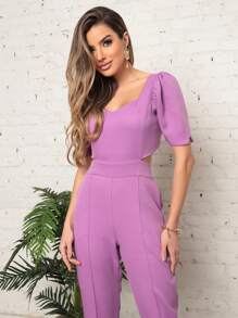 Women Jumpsuits - 紫羅蘭色 - 查看 2