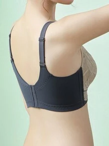 Fashionable Lace Comfortable Thin Wireless Push-Up Bra With No Trace, Anti-Sagging, And Side Collection, Lingerie