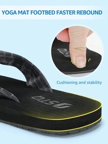 STQ Chanclas para Mujer Playa, cómodas Esterillas de Yoga Sandalias de Verano - Negro - Ver 5