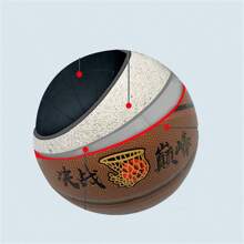 Size 7 Basketball, Tup Rubber Bladder Basketball With Standard Size - Bronze - View 3