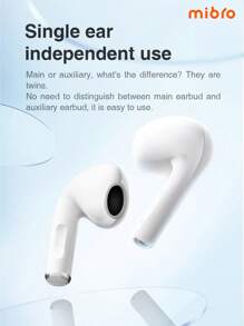 Mibro Micro Earbuds4 藍牙耳機無線耳機觸控控制防水 ENC 高清通話取消迷你運動 TWS 耳機白色 - 白色 - 查看 6