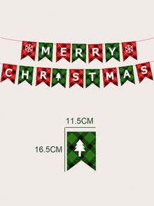 1 Biểu ngữ Giáng sinh vui vẻ, Biểu ngữ treo giấy đỏ xanh, Biểu ngữ Giáng sinh ông già Noel, người tuyết, dùng để trang trí lò sưởi trong nhà ngoài trời và trang trí tiệc - Nhiều màu - Xem 3
