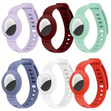 2pcs Silicon Anti-lost Tracker Wristband Protective Case Compatible With Apple Airtag - Multicolor - View 3