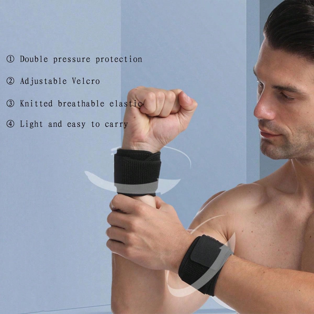Fitness wrist brace Fitness antisprain pressure bandage bar dumbbell