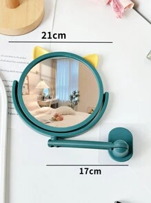 1只掛壁式卡通摺疊浴室化妝鏡 - 白色 - 查看 5
