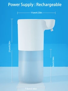 350ml 自動感應泡沫皂液器 USB 充電泡沫皂液器 非接觸式洗手液分配器 - 白色 - 查看 2