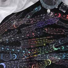 Luminous Messenger Journal Sticker Pack, Laser Colorful Creative Pet Sticker For Journaling, Scrapbooking, With Self-adhesive Backing - Purple - View 3