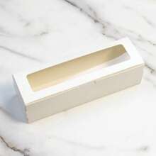 20 pièces Boîtes à macarons avec fenêtre transparente, boîte d'emballage de pâtisserie blanche, petit récipient d'emballage de pâtisserie de macarons pour cadeau de mariage, dessert, biscuits