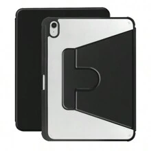 1 transparante, 360° draaibare beschermhoes van zwart acryl met penhouder, slaap-/waakfunctie, 3-voudige standaard en valbeveiliging. Compatibel met iPad Mini 6/Mini 7/9.7/10.2/10.5/Air 4/Air 5/10th/10.9/Pro 11"/Air 11(M2)/Air 13(M2)/Pro 11(M4)/Pro 13(M4) 2024 12.9"/iPad Air 13(M3 2025)/iPad Air 11-inch (M3) 2025/iPad (A16) 11 inch 11e generatie 2025
