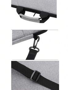 1入組帆布手提文件袋,商務會議公文包,筆記本手提電腦袋,男士手拿包、手提袋、手腕包,旅遊秋季物品必備,大容量防盜攜帶輕便,聖誕萬聖節男性禮物 - 灰色 - 查看 5