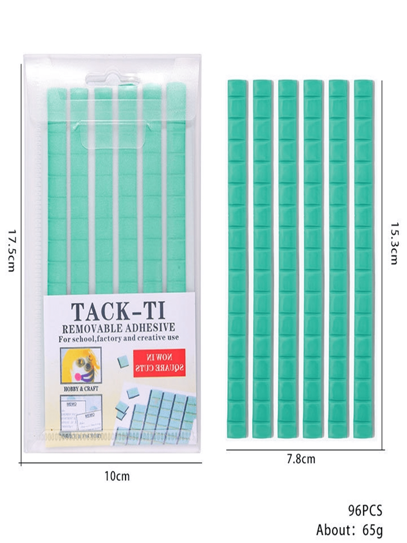 1pc blue Adhesive Poster Tacky Putty Sticky Mounting Putty Reusable